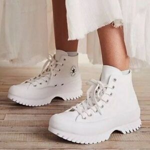 Converse Women's Chuck Taylor All Star Leather Hi Top Sneaker Style 567165C Sz 7